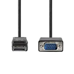 Nedis Câble DisplayPort vers VGA mâle/mâle - 2m - Noir, miniature 2