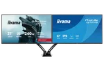 Iiyama 27" FHD 240Hz Fast-IPS G-Sync + 27" FHD 120Hz + Bras double, miniature 1