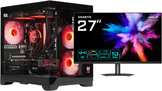 PC ORION FURY 5070 + ECRAN GIGABYTE 27"QD-OLED QHD 240 Hz