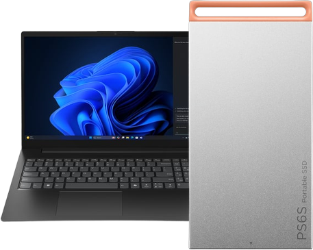 Pack Lenovo V15 G5 15.6" FHD/i3-1315U/8Go/256Go/W11 + SSD PS6S 1To